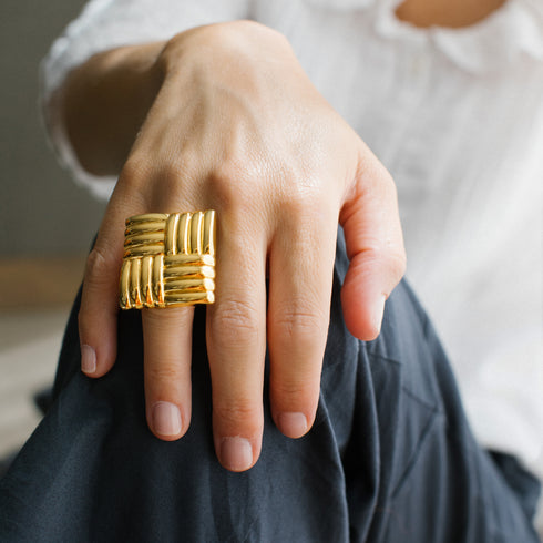 Anillo plata Tartán