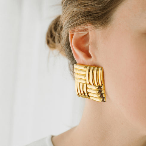 Pendientes plata Tartán